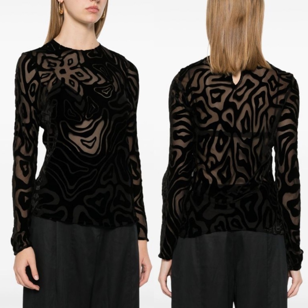 ULLA JOHNSON QUINN BLOUSE NOIR - Picture 2 of 7